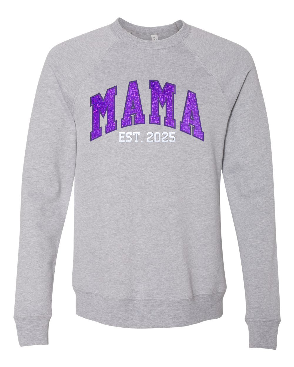 Mama Customizable Embroidered Metallic Appliqué Sweatshirt