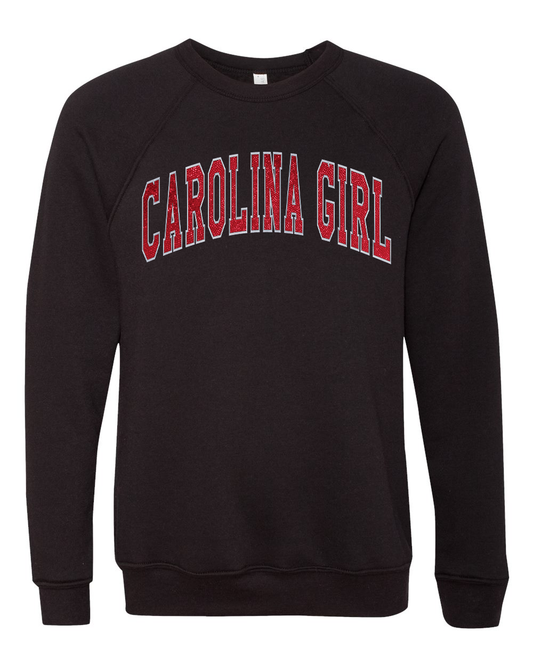 Carolina Girl Embroidered Metallic Appliqué Sweatshirt