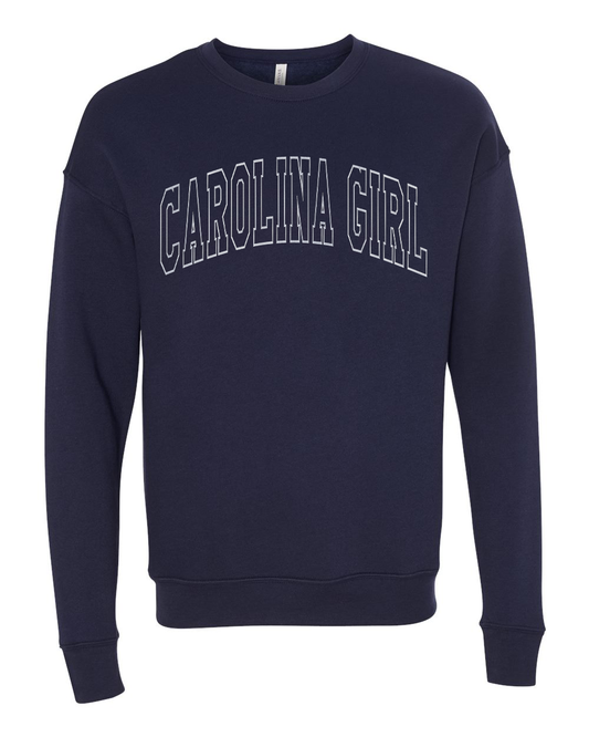 Carolina Girl Outline Embroidered Sweatshirt