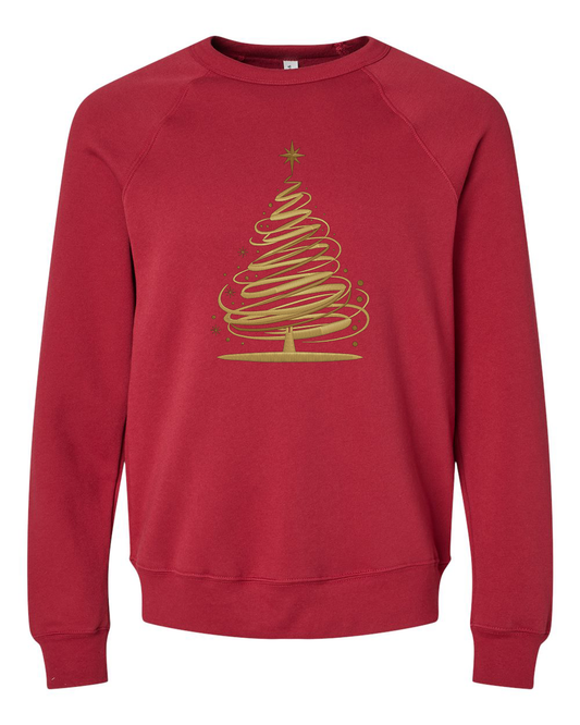 Ribbon Christmas Tree Embroidered Sweatshirt
