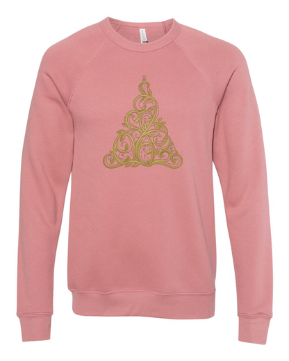 Filigree Christmas Tree Embroidered Sweatshirt