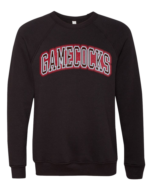 Gamecocks Double Embroidered Metallic Appliqué Sweatshirt