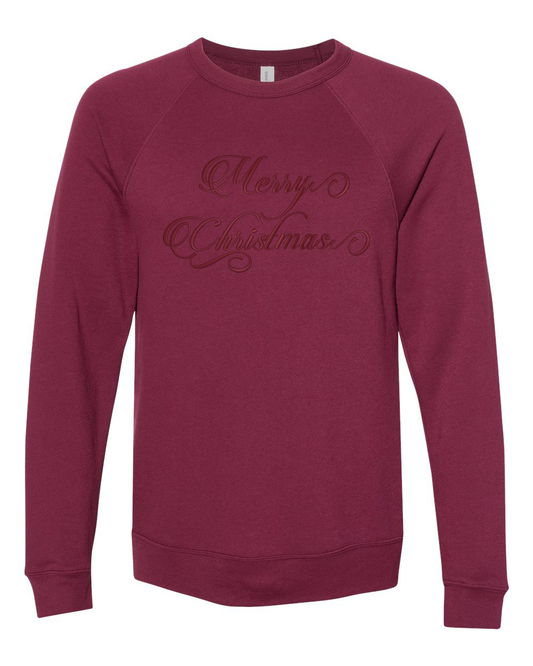 Merry Christmas Embroidered Sweatshirt