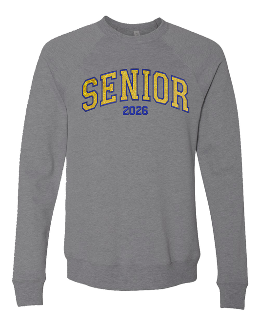 Senior Customizable Embroidered Metallic Appliqué Sweatshirt