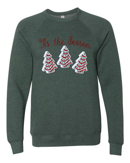 Tis The Season Embroidered Velvet Appliqué Sweatshirt