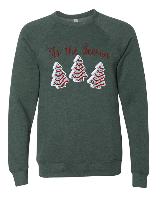 Tis The Season Embroidered Velvet Appliqué Sweatshirt